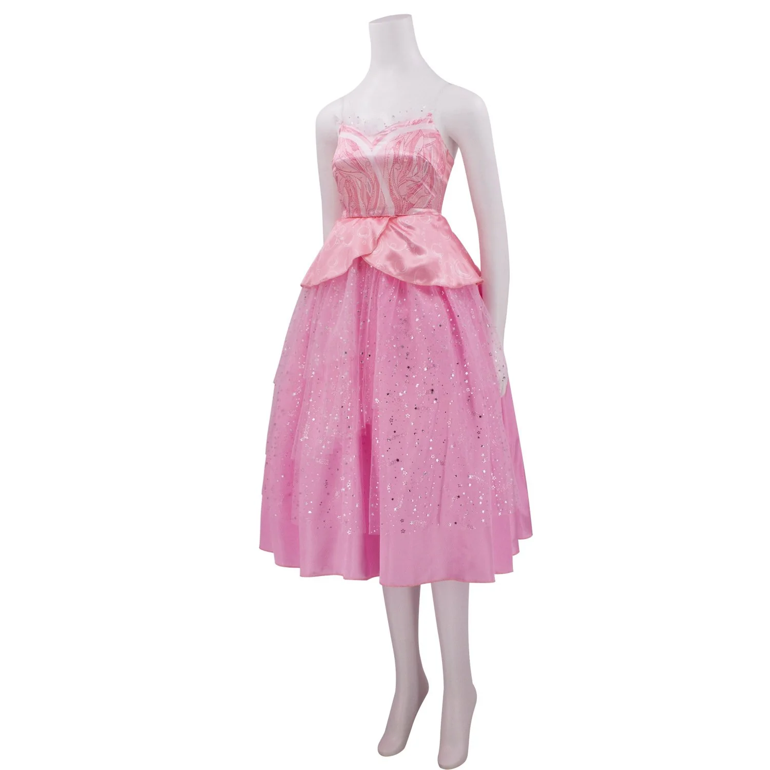 Adult Glinda Dress Pink Witch Glinda Cosplay Costume Party Dress Up Outfit - Image 4