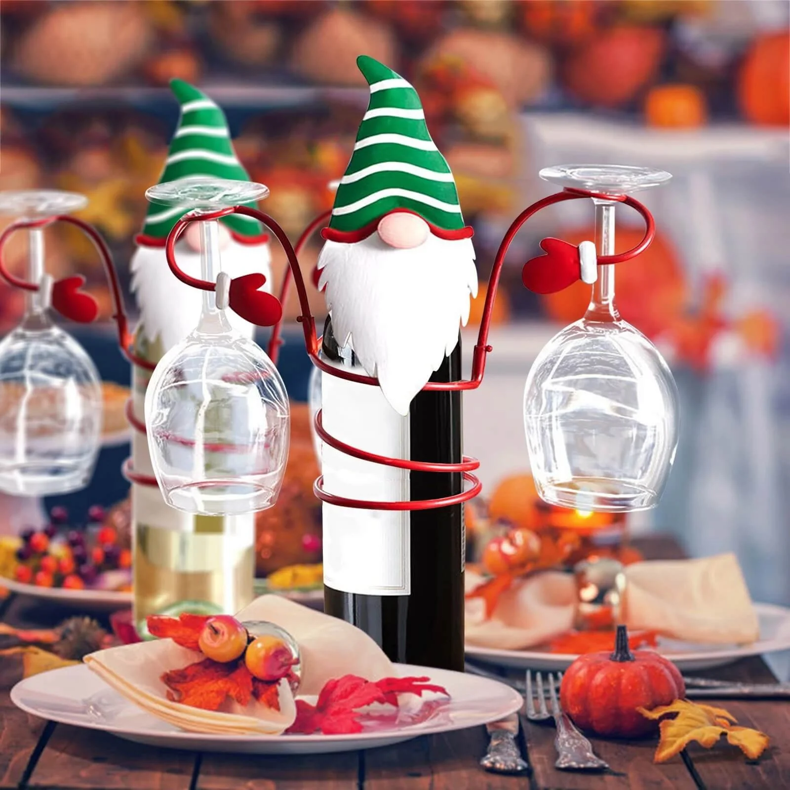 Wine Glass Rack Christmas Wine Bottle Holders for Festival Home Decoration - Image 9
