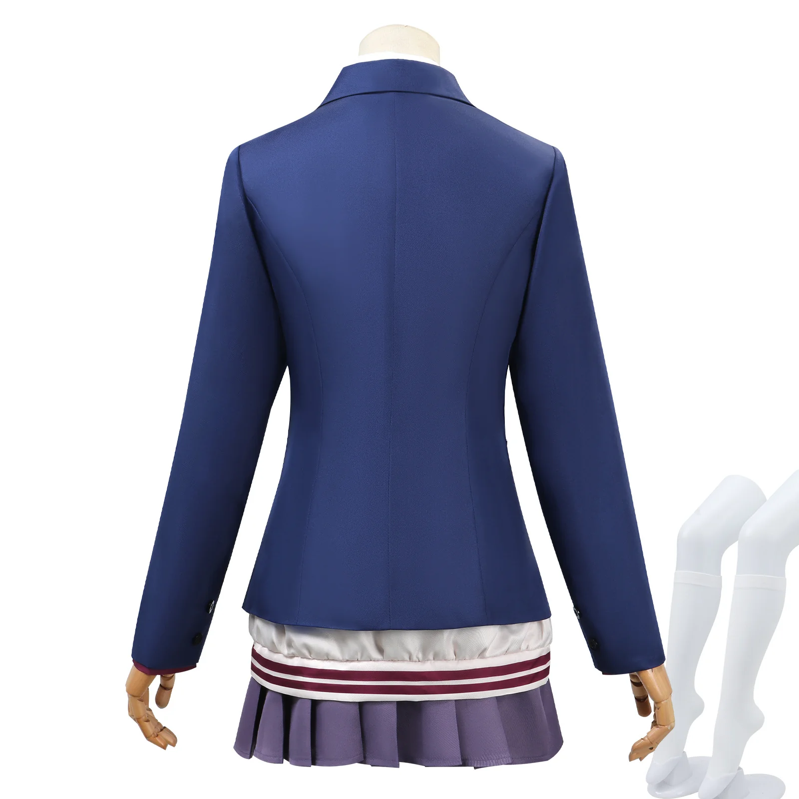 Women Aira Shiratori Costume Blue Uniform Full Set for Dress Up Party - Image 4