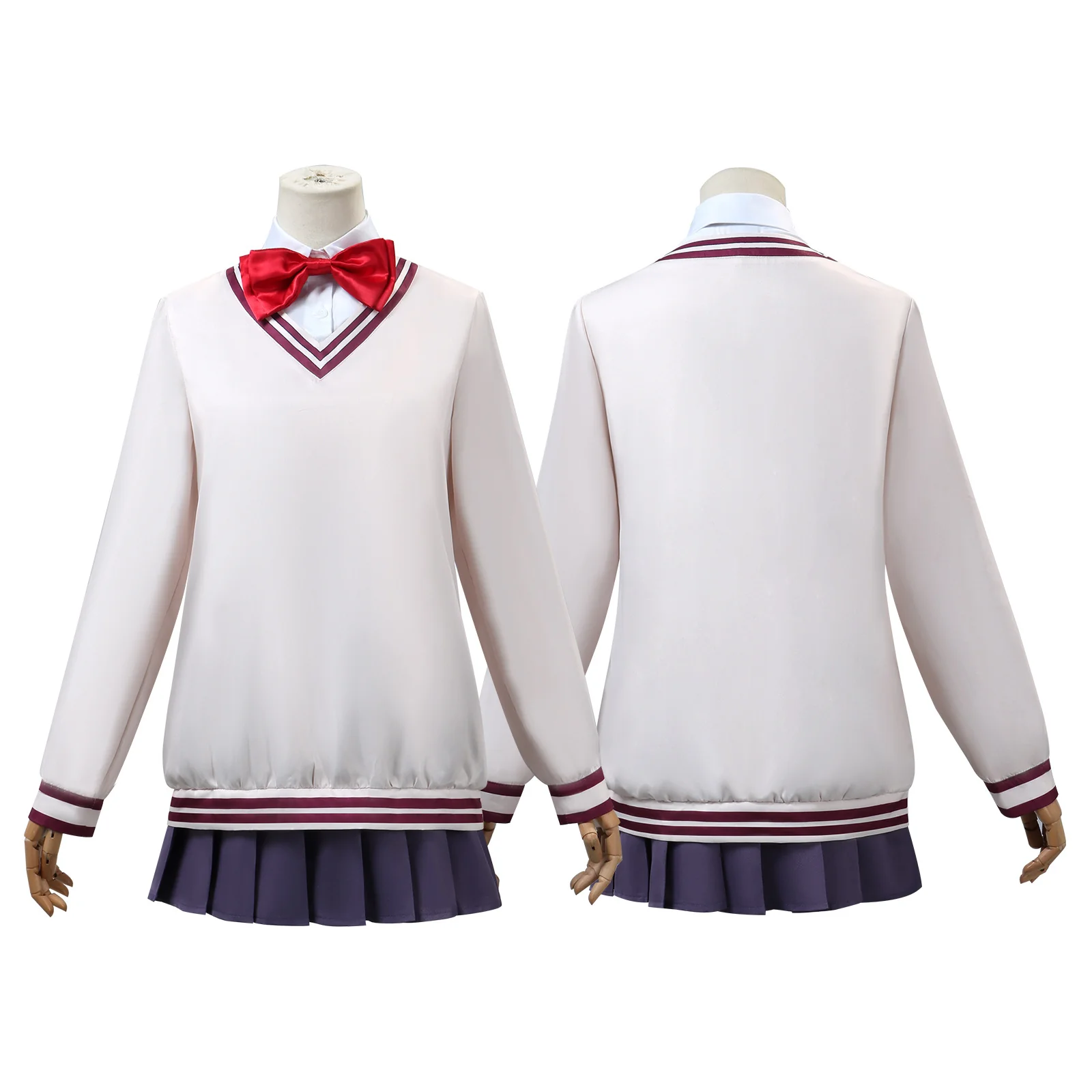 Women Aira Shiratori Costume Blue Uniform Full Set for Dress Up Party - Image 9