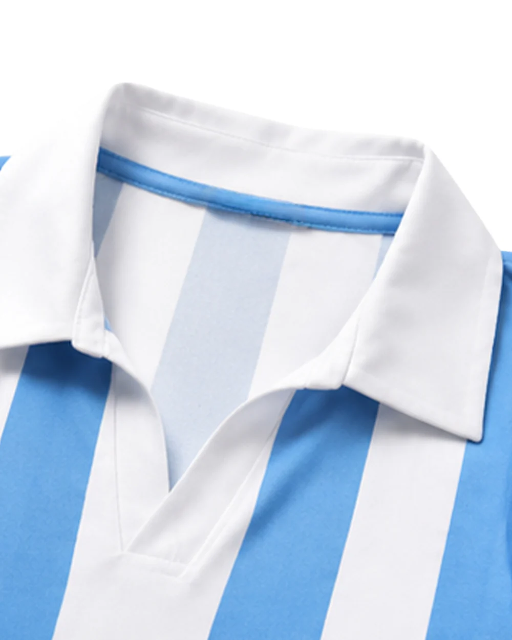 Women Argentina Jersey Blue Striped Soft Cotton Cropped Top for Comfy Match Day Wear - Image 7