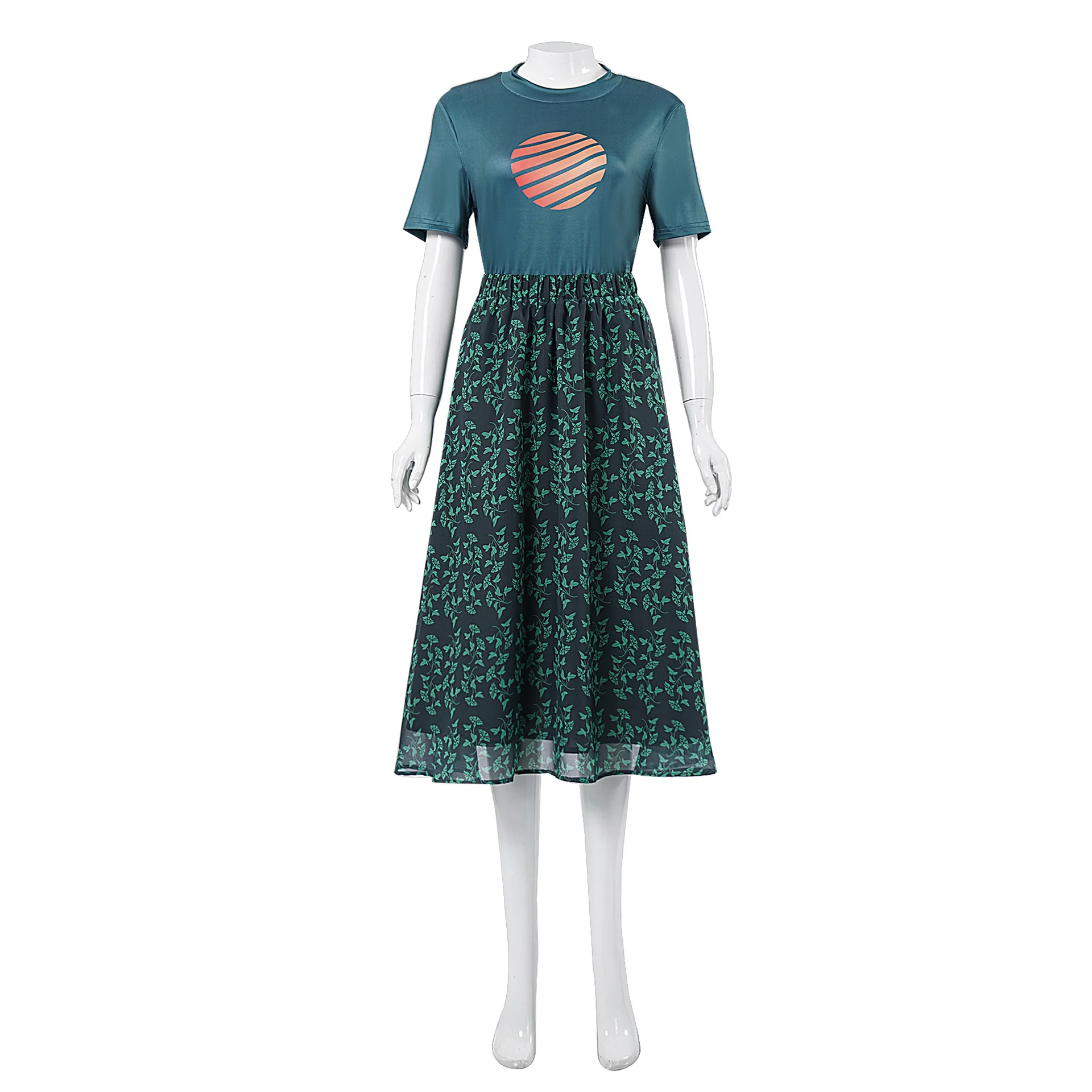 Women Blue Cardigan Girl Costume Misfit Sister Cosplay Outfit T-shirt Cardigan and Skirt - Image 7
