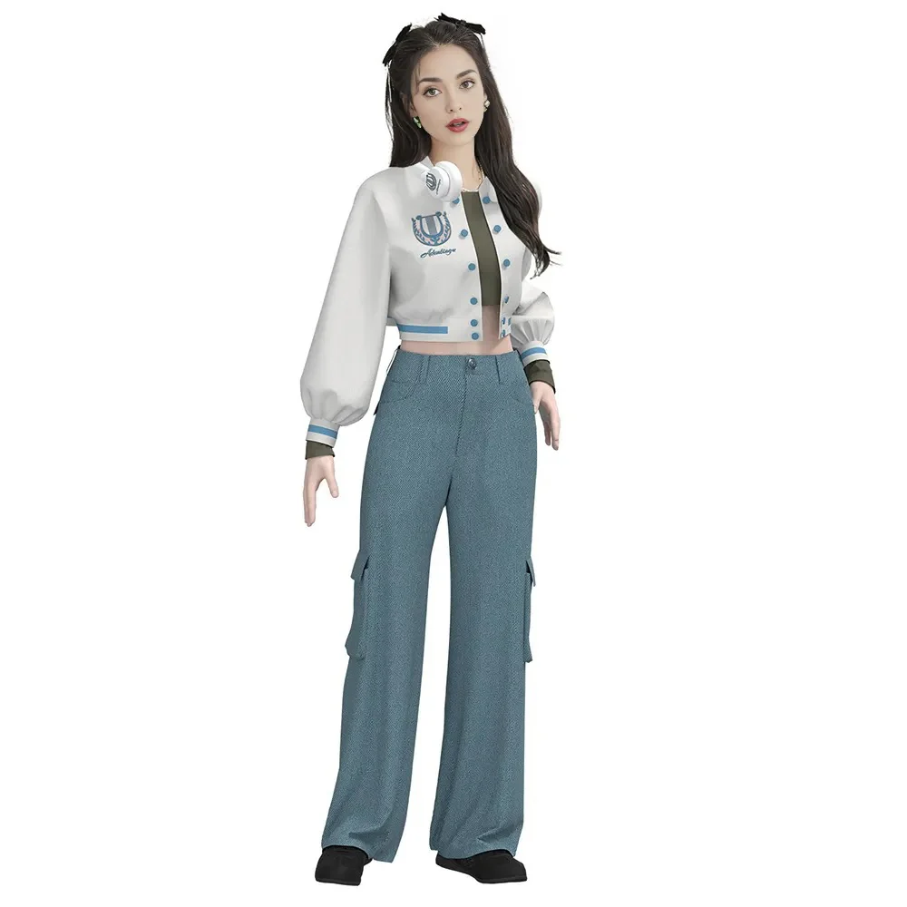 IDV Game Olet Phistia Costume Women Shirts Pants and Headphone Suit - Image 2