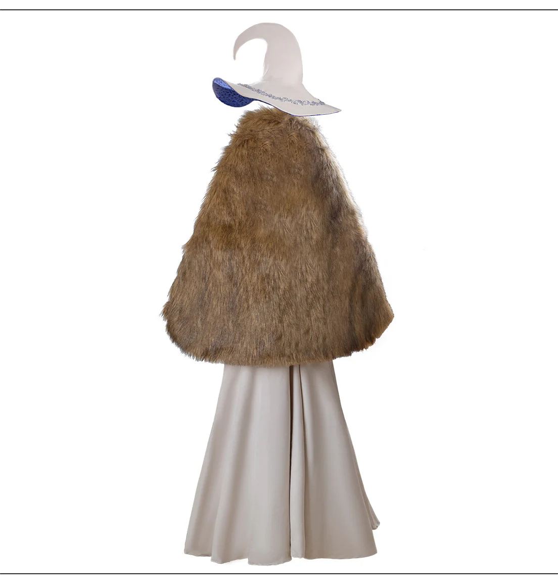 Women Ranni Cosplay Costume The Witch White Dress Cape and Hat Outfit for Halloween Carnival - Image 6