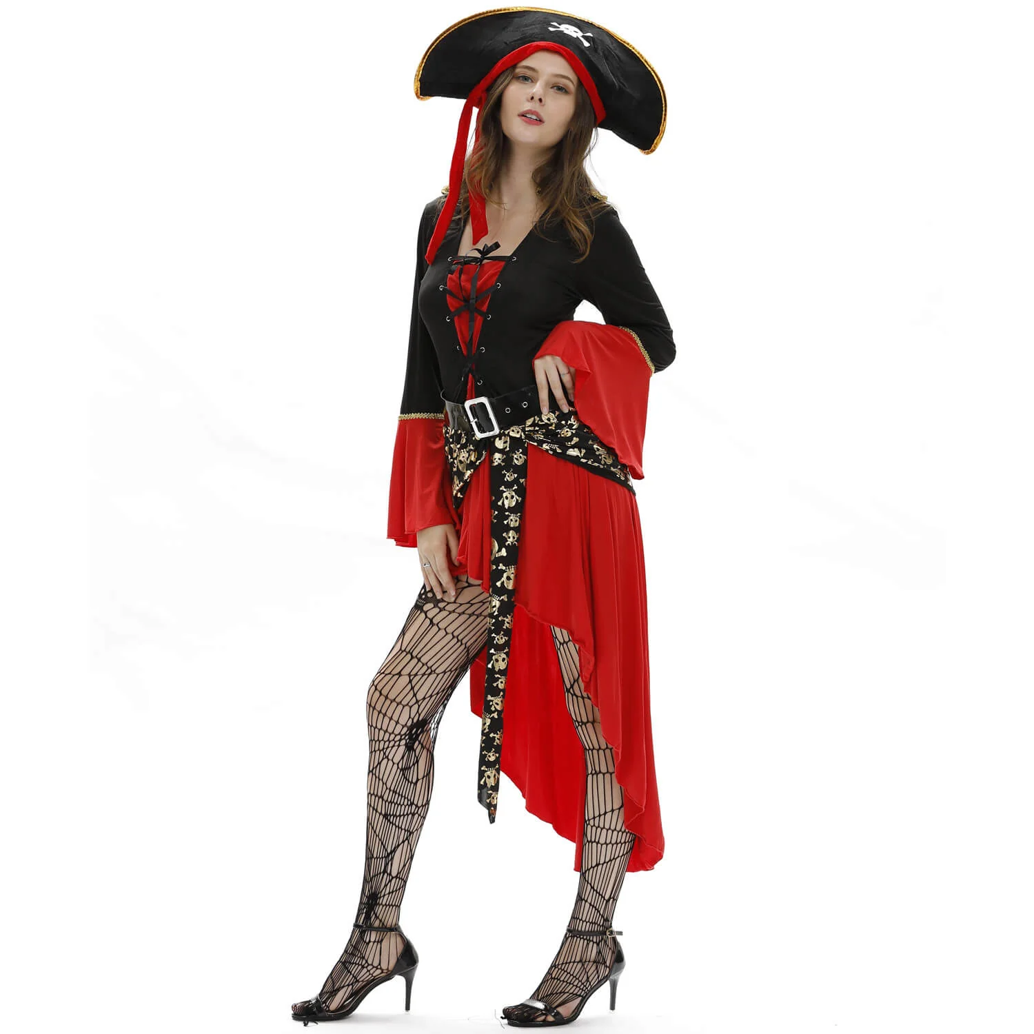 Women Sexy Pirate Costume Party Seas Pirate Outfit Masquerade Female Halloween Pirate Costume - Image 2