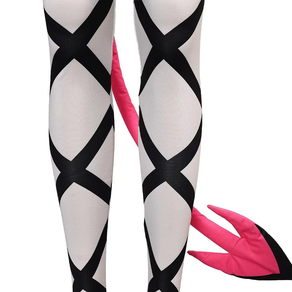 Women Verosika Costume Demon Crop Tops Skirt Wing and Tail Full Set - Image 7