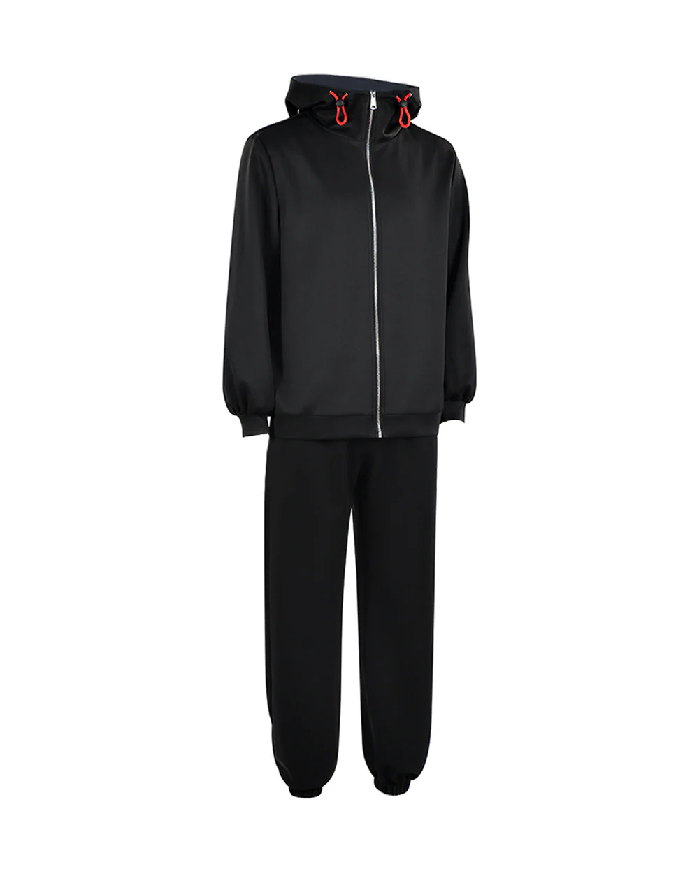 Yuji Tracksuit Black Zip-up Hoodie and Joggers 2pcs Suit for Cosplay Daily Wear - Image 5